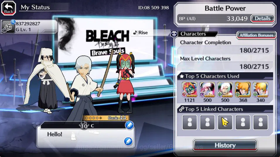 Bleach: Brave Souls Accounts [GLOBAL]6K Orb+Fresh All Story|Jushiro Soul Reaper image 3