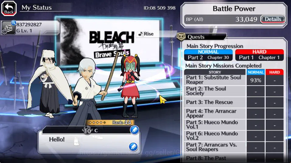 Bleach: Brave Souls Accounts [GLOBAL]6K Orb+Fresh All Story|Jushiro Soul Reaper image 4