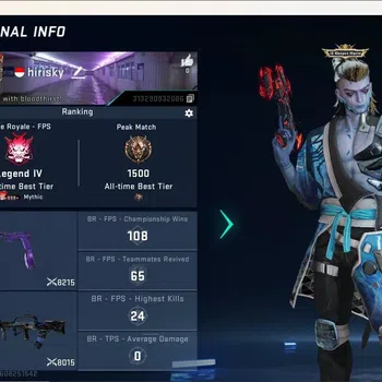 Blood Strike Accounts Collab Skin ASIA|Eternal Gun:D.Eagle-Scorpius|5 Collab Gun [TR&7DS]|1 Limited Gun|2 Ultra Gun|Check SS