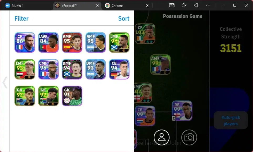 eFootball Accounts Mobile|PW 3151|Epic Cruyff,Vieira,Inzaghi, Jordi A image 2