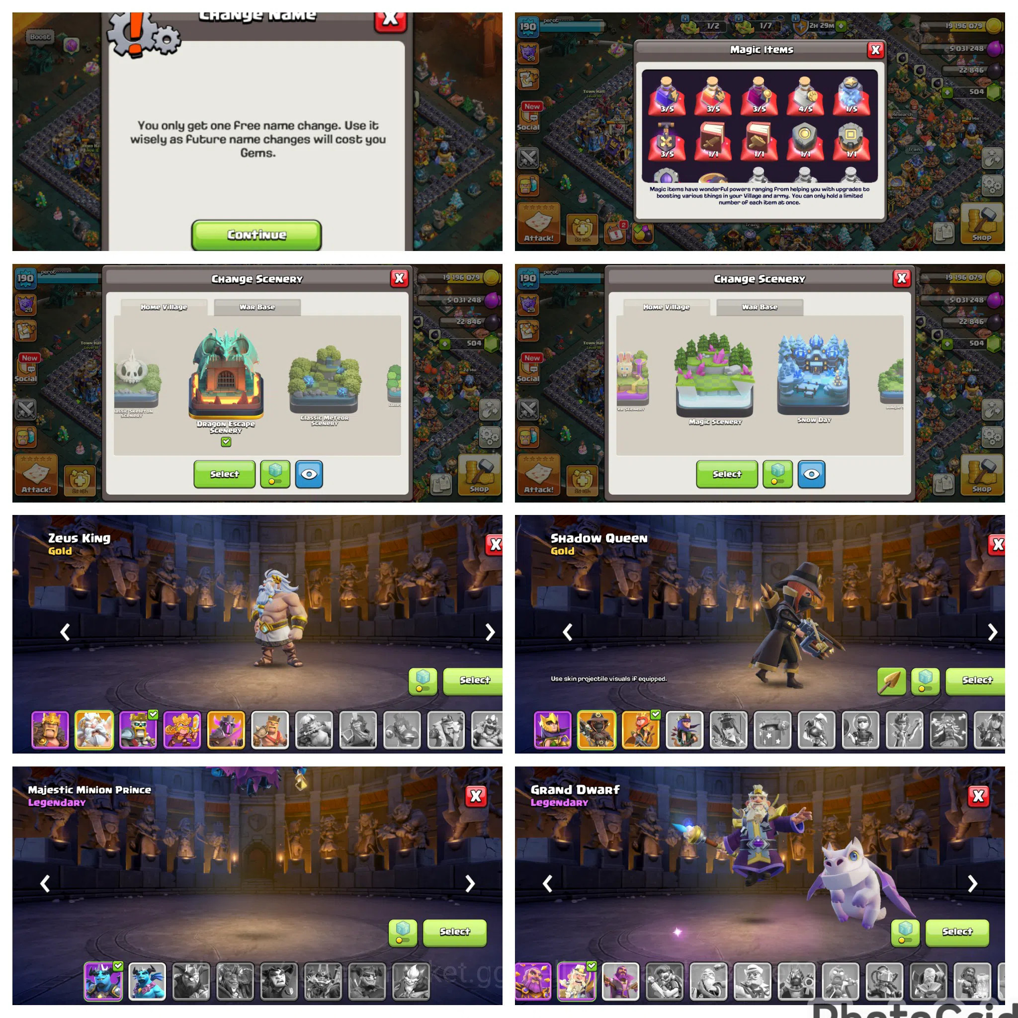 Clash of Clans Accounts High-End FLASH SALE TH 18 LVL 190 MAXED FASE 2|5 HERO MAXED|9 EPIC EQUIPMENT MAX|NC FREE|WALL 1
