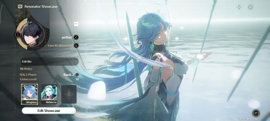 Wuthering Waves Accounts Starter SEA |UL 10|2 Limited| ( Qingxiao, Rebecca ) |Low Exploration|DB Lvl 2|Male MC|Log 1