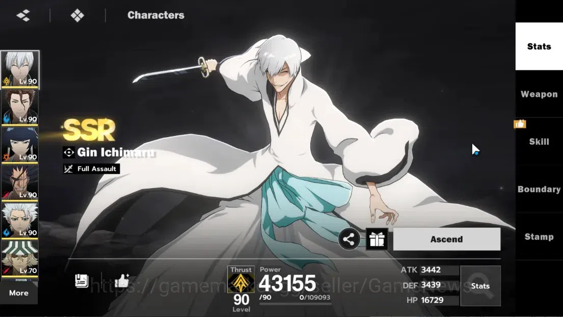 BLEACH: Soul Resonance Accounts NuverseSEA|LV 69|8 SSR 10