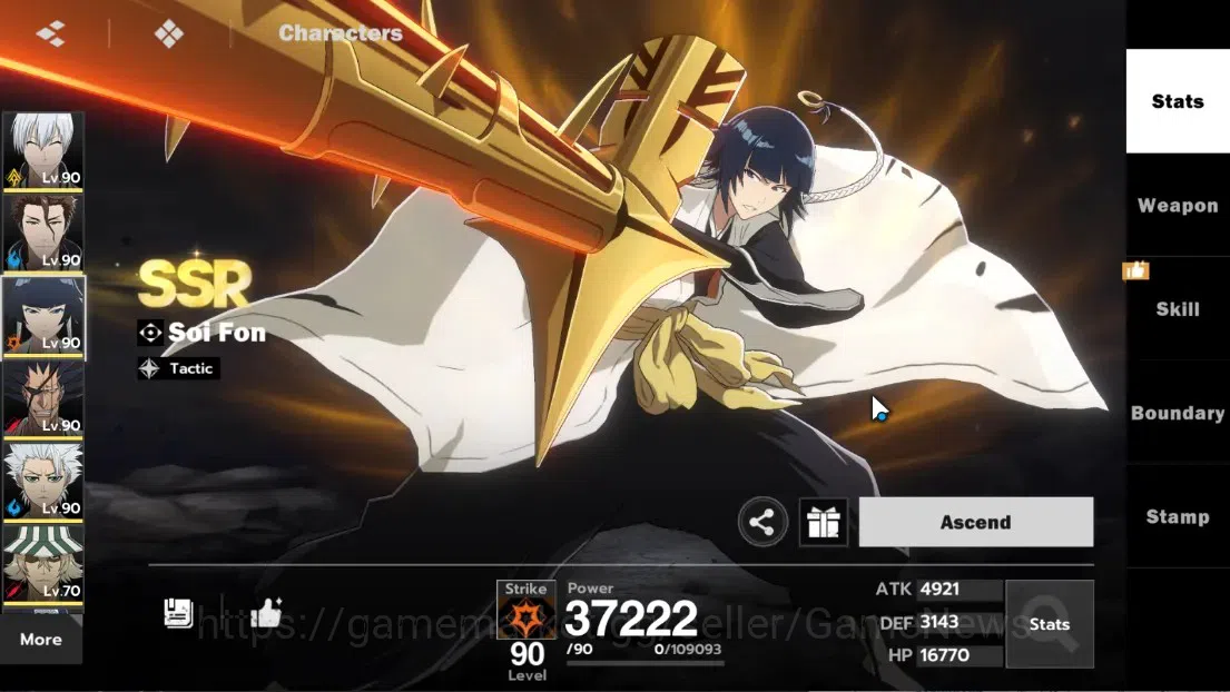BLEACH: Soul Resonance Accounts NuverseSEA|LV 69|8 SSR 16