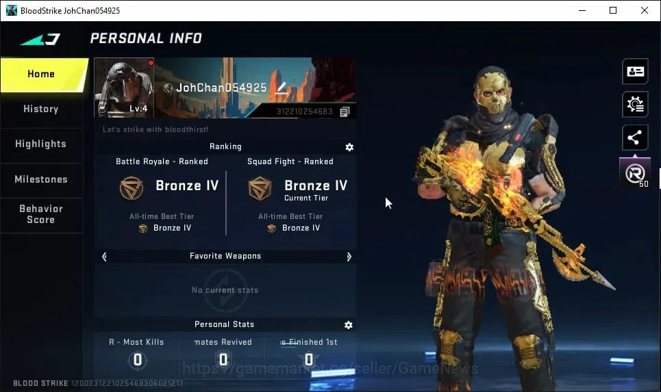 Blood Strike Accounts ASIA|Starter|Collab 7DS[AK47-Sacret Axe Rhitta]|Co image 2