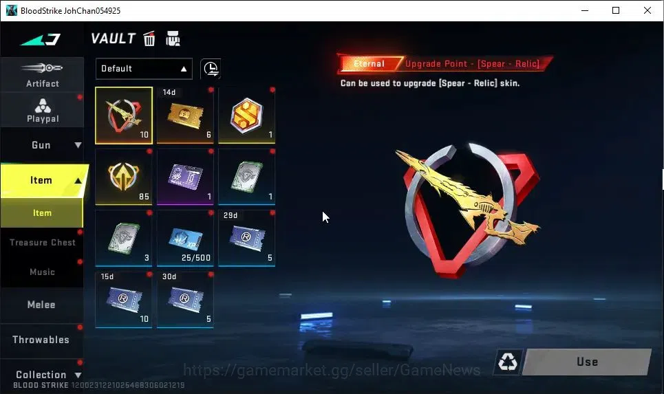 Blood Strike Accounts ASIA|Starter|Collab 7DS[AK47-Sacret Axe Rhitta]|Co image 9