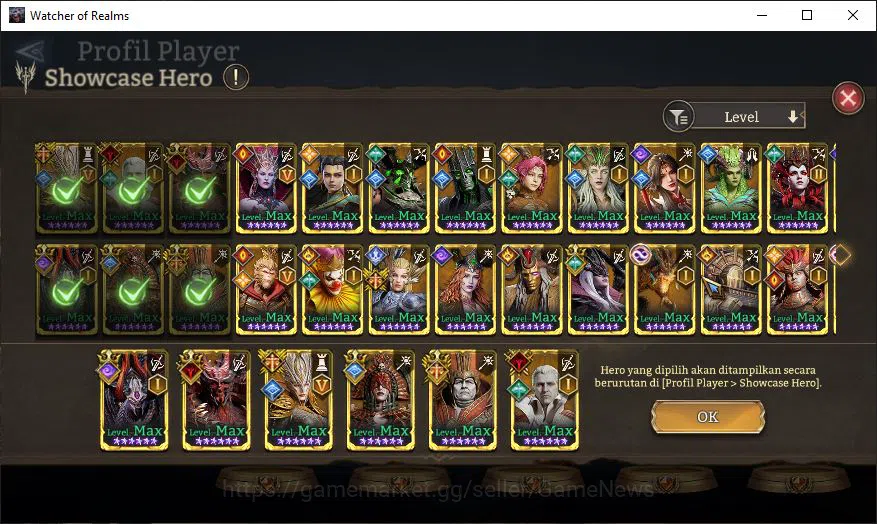 Watcher of Realms Accounts GLOBAL 60x|7M Power|23K Gems|11 Lord[Valderon,Pare image 10
