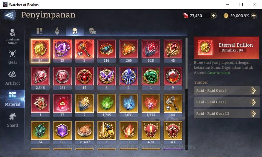 Watcher of Realms Accounts GLOBAL 60x|7M Power|23K Gems|11 Lord[Valderon,Pare image 15