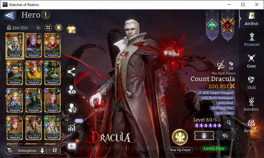 Watcher of Realms Accounts GLOBAL 60x|7M Power|23K Gems|11 Lord[Valderon,Pare image 3