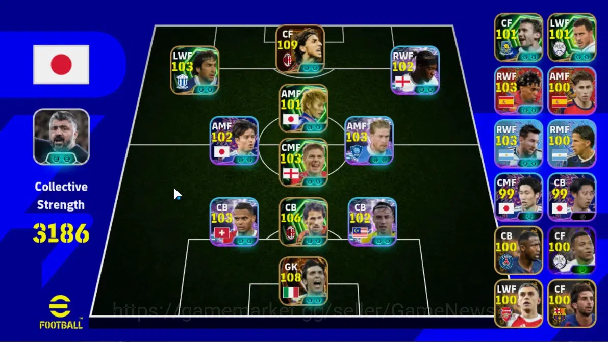 eFootball Accounts Legends & Iconic Players Android| 2 Big Time(Zlatan Ibrahimovic,Gianluigi Buffon),6 Epic Franco 1