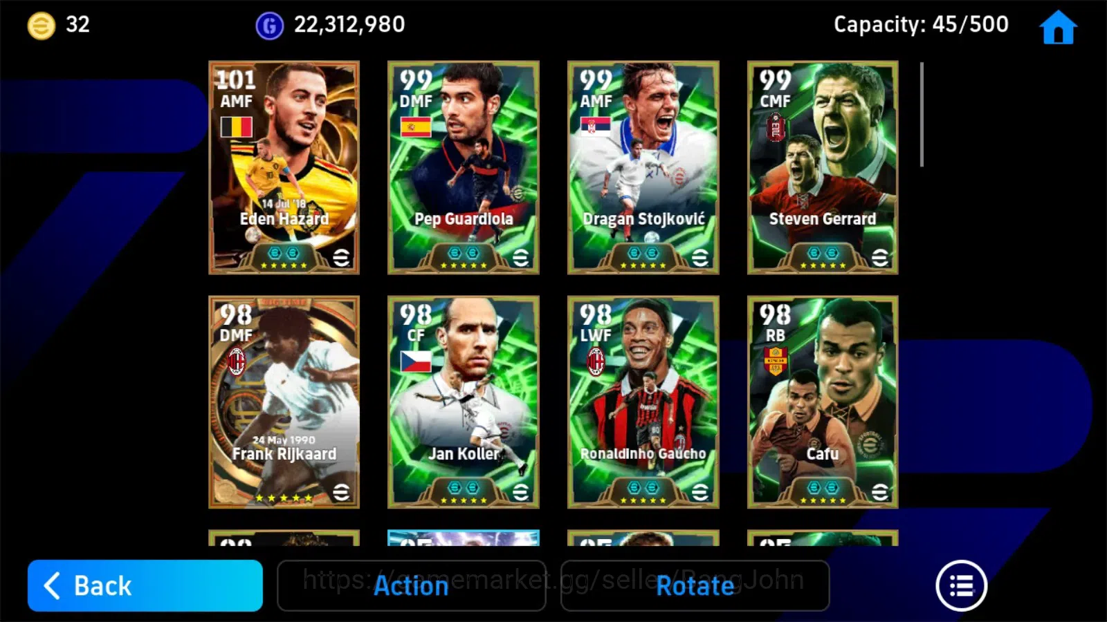 eFootball Accounts Legends & Iconic Players Mobile|PW 3208|Eden Hazard BigT'18,Pep Guardiola Epic,Dragan Stojkovic 6