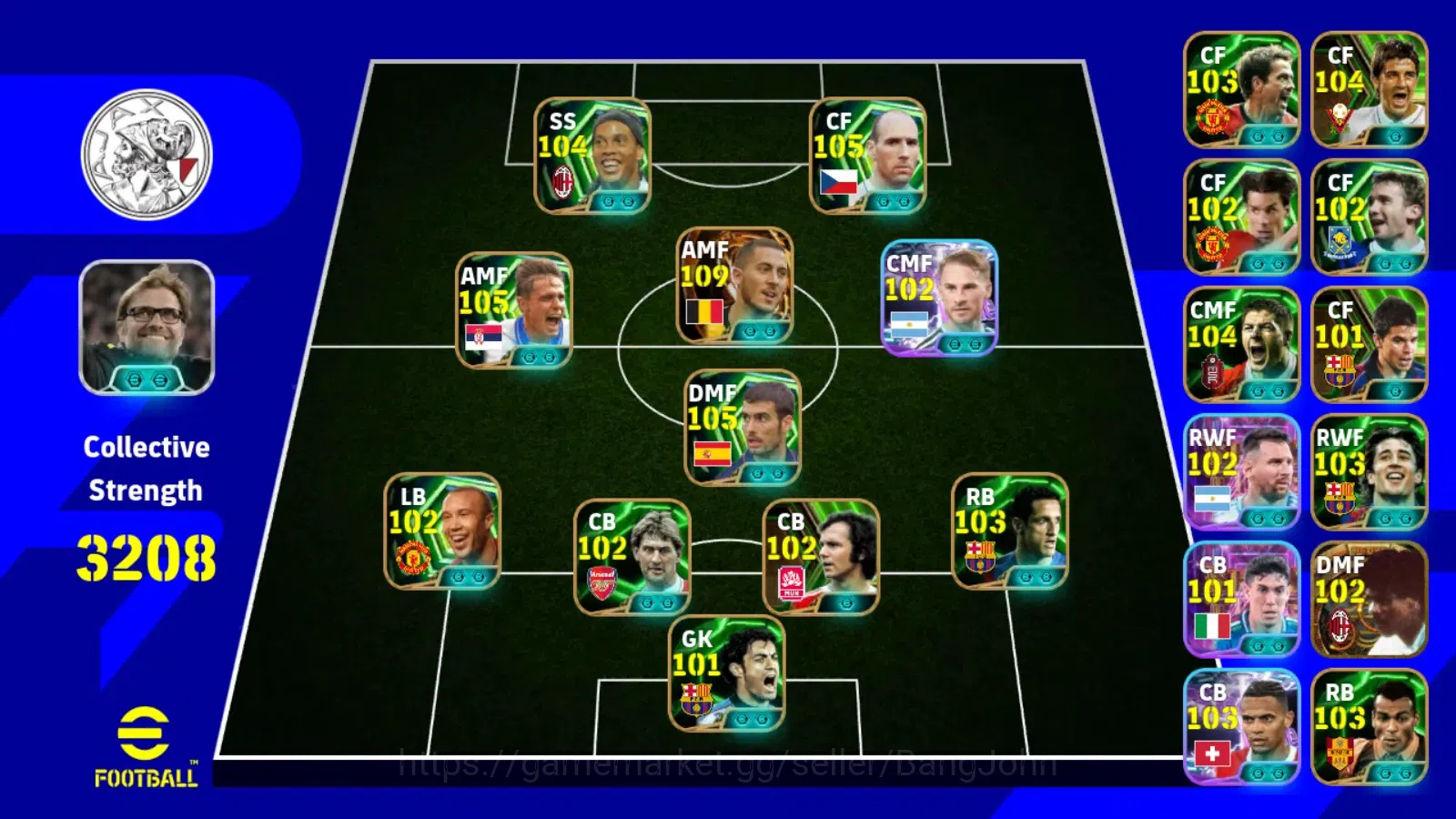 eFootball Accounts Legends & Iconic Players Mobile|PW 3208|Eden Hazard BigT'18,Pep Guardiola Epic,Dragan Stojkovic 9