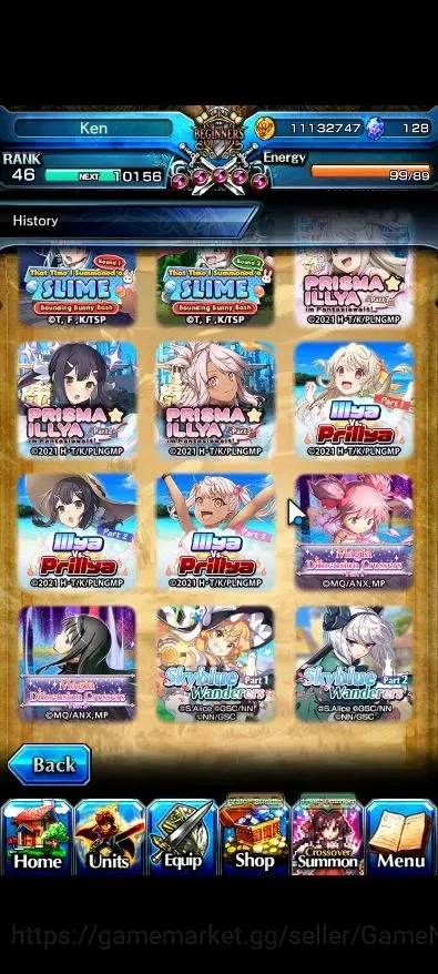 Grand Summoners Accounts End-Game Global|Rank 46|21 Ascend (Paladin Roy,Summer Miyu,War Hero 18