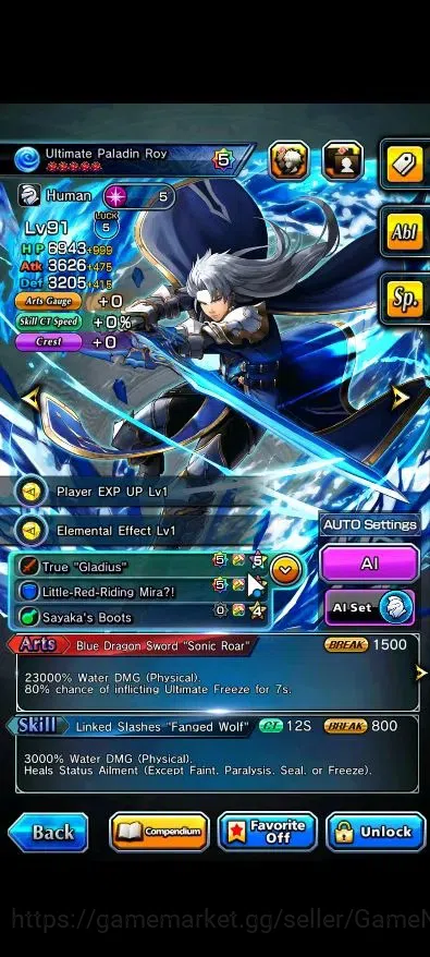 Grand Summoners Accounts End-Game Global|Rank 46|21 Ascend (Paladin Roy,Summer Miyu,War Hero 6