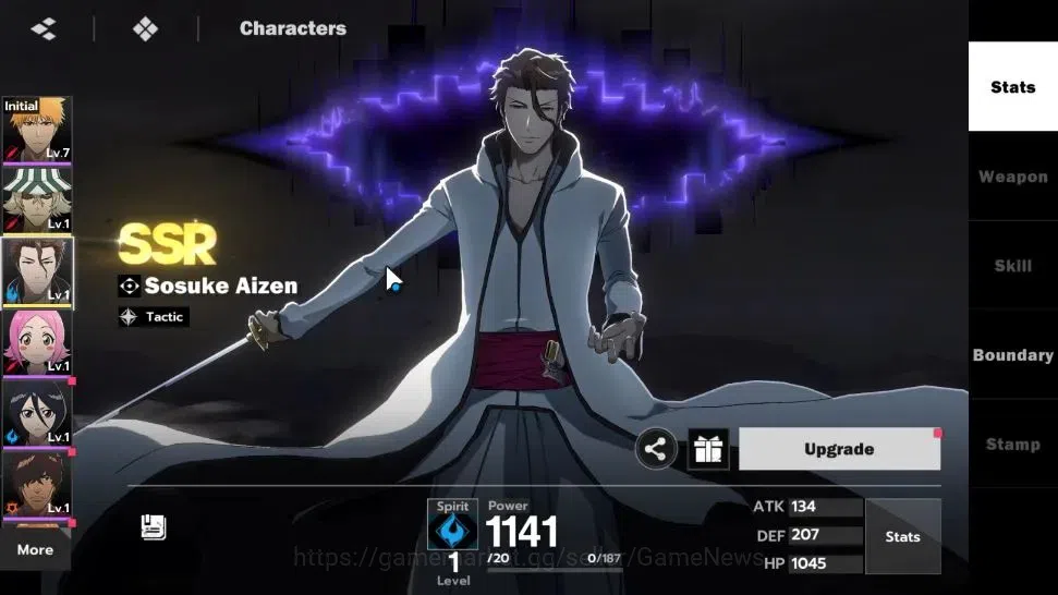 BLEACH: Soul Resonance Accounts A PLUS EU |Fresh Starter LV 3|2 SSR Sosuke Aizen, image 2