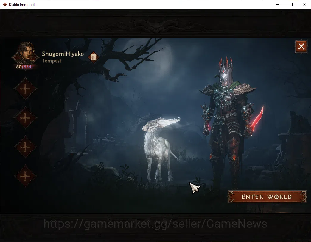 Diablo Immortal Accounts NA-High Heaven|CS ON|Lv60(834)|Tempest|CR 41k|Reso image 1