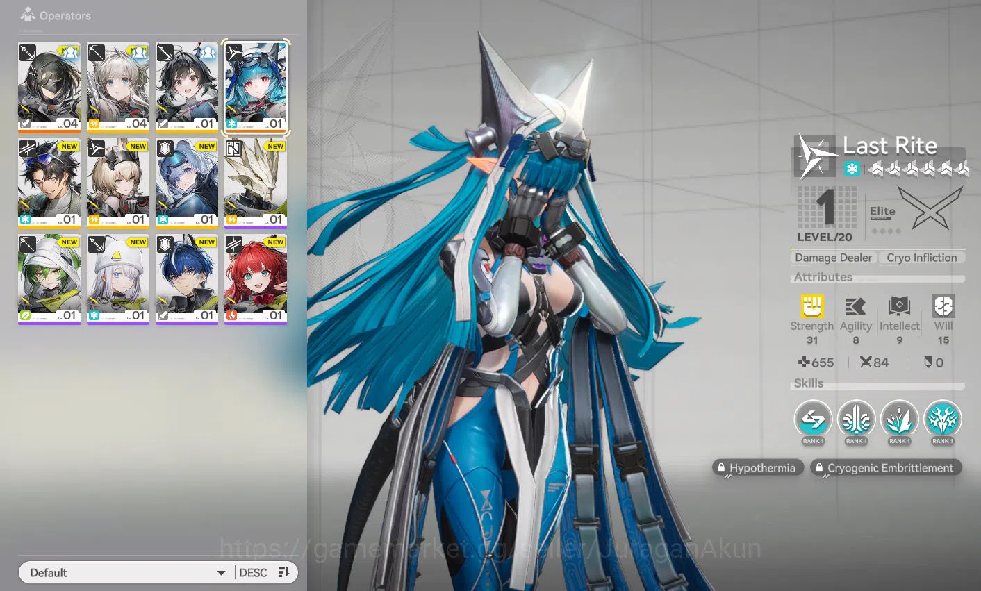 Arknights: Endfield Accounts Asia Lv 2 | Starter Last Rite + 5SR Char + 20 Ticket Basic + 1 Tiket Begi + 2200 Orobe | MC 2