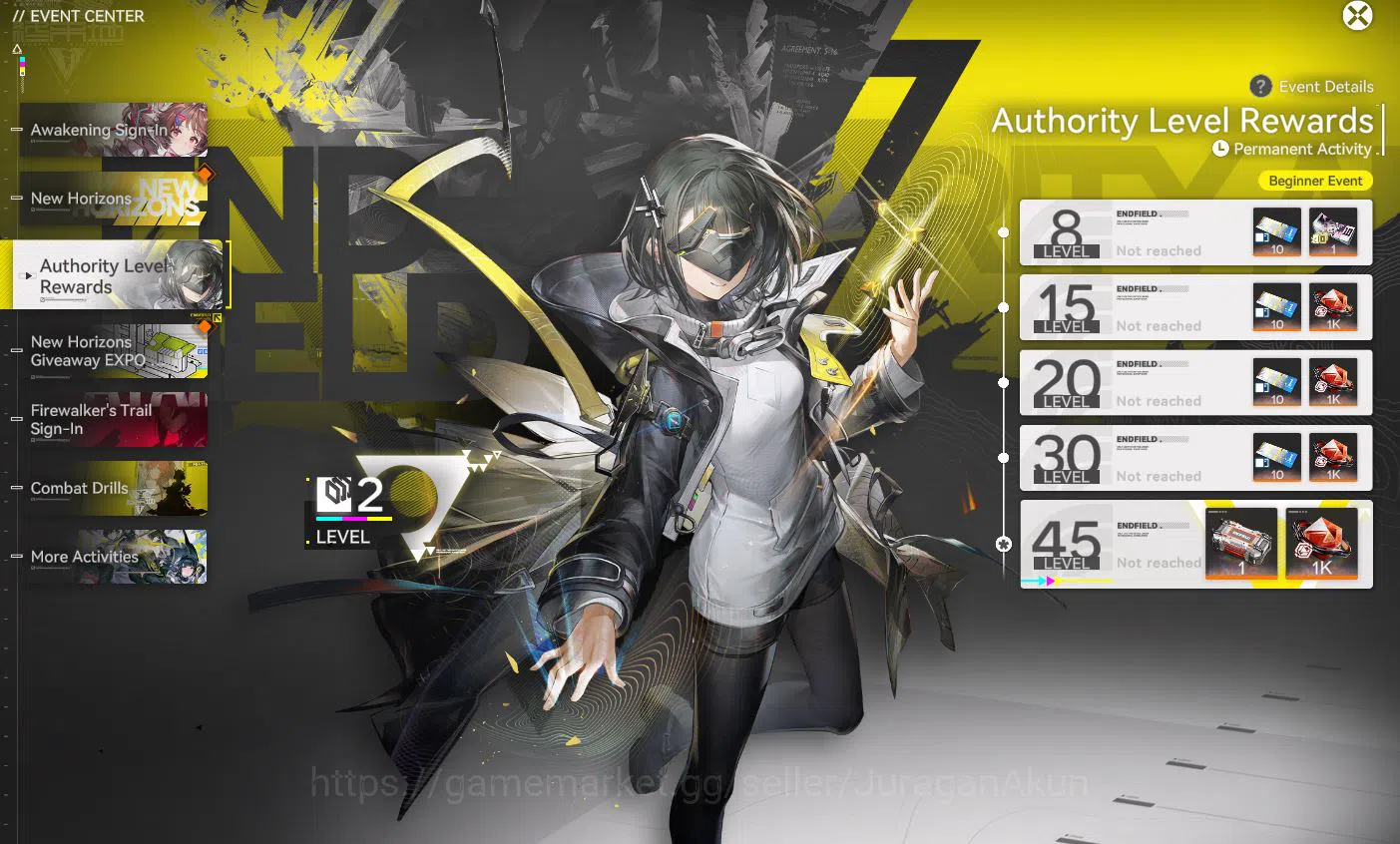 Arknights: Endfield Accounts Asia Lv 2 | Starter Last Rite + 5SR Char + 20 Ticket Basic + 1 Tiket Begi + 2200 Orobe | MC 5
