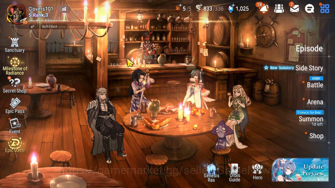 Epic Seven Accounts Mid-Tier GLOBAL UnVerif|New Era|19 ML(NOTOS,SN Yulha,BArunka,LOT Scales,Etc)+AUBE,Rinak[292 1