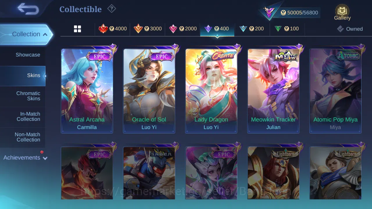 Mobile Legends: Bang Bang Accounts Others Hero 90 | skin 198 | prime granger | sanrio floryn | cc natalia | lightborn harith 12