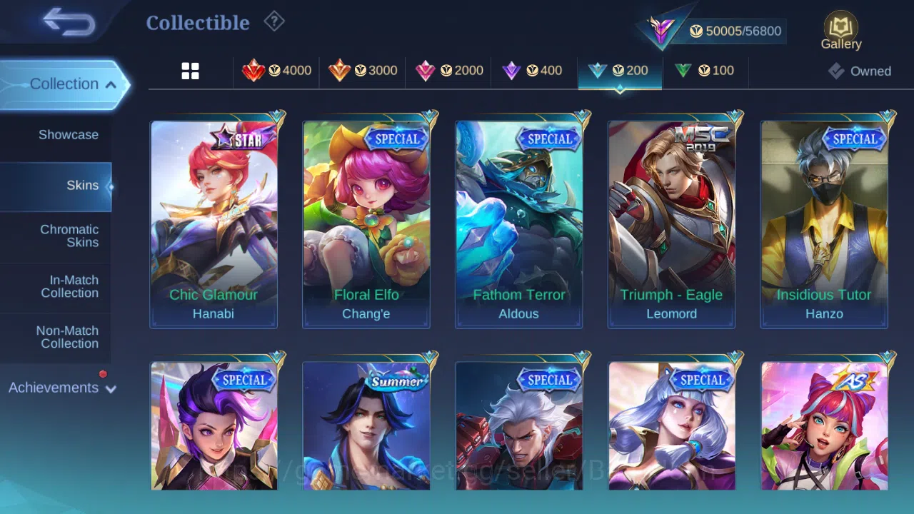 Mobile Legends: Bang Bang Accounts Others Hero 90 | skin 198 | prime granger | sanrio floryn | cc natalia | lightborn harith 15