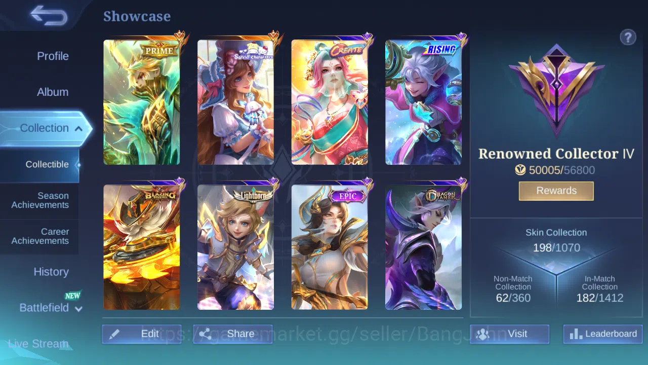 Mobile Legends: Bang Bang Accounts Others Hero 90 | skin 198 | prime granger | sanrio floryn | cc natalia | lightborn harith 2