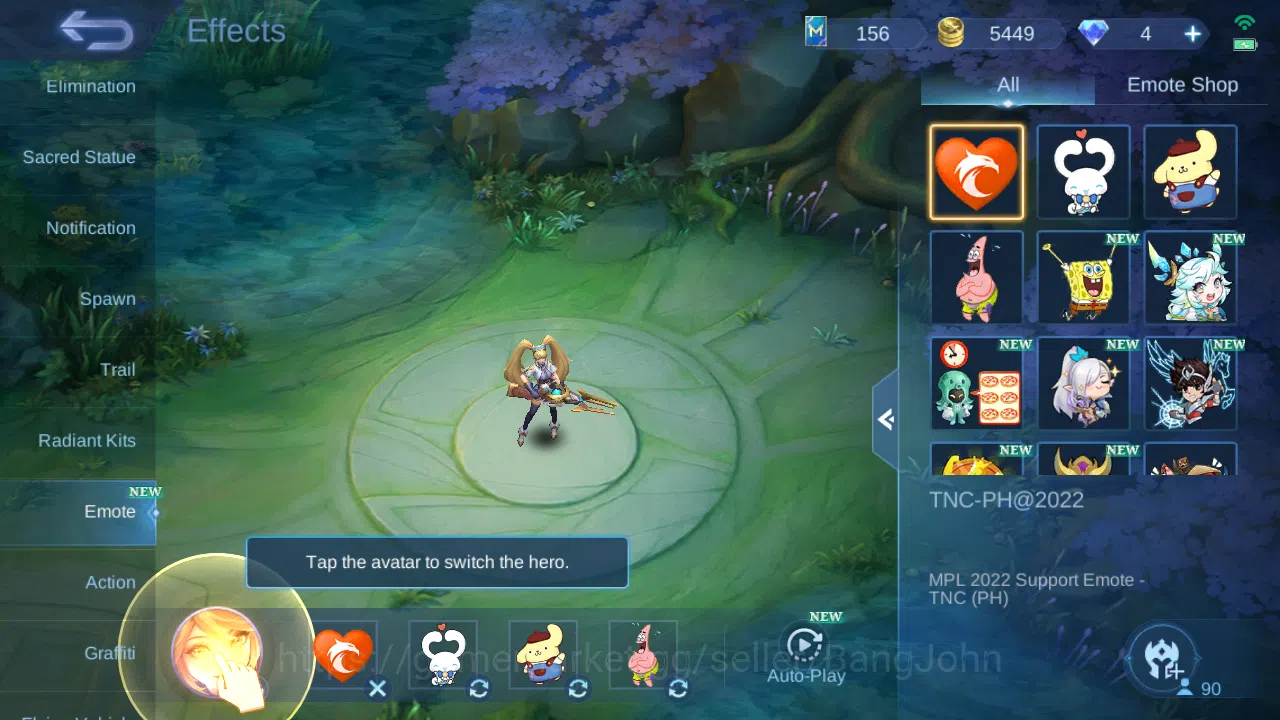 Mobile Legends: Bang Bang Accounts Others Hero 90 | skin 198 | prime granger | sanrio floryn | cc natalia | lightborn harith 6