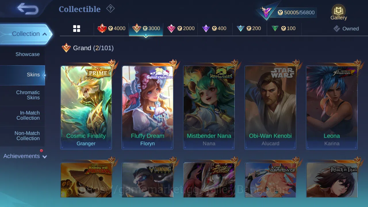 Mobile Legends: Bang Bang Accounts Others Hero 90 | skin 198 | prime granger | sanrio floryn | cc natalia | lightborn harith 7