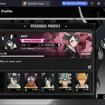 BLEACH: Soul Resonance Accounts Nuverse SEA|Lv 56|7 SSR + 6 Sign|(IchigoDZB1,UlquiorraB2,Urahara,Byakuya)|+Sign+Stamp)|1,4K