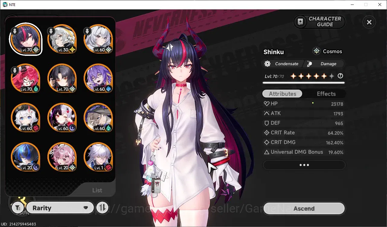 Neverness to Everness Accounts GLOBAL SEA|HL46|TL31|11S-Class 1