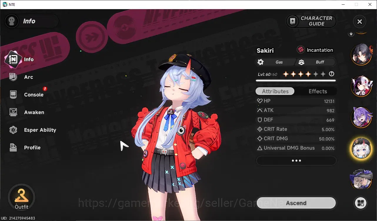 Neverness to Everness Accounts GLOBAL SEA|HL46|TL31|11S-Class 13
