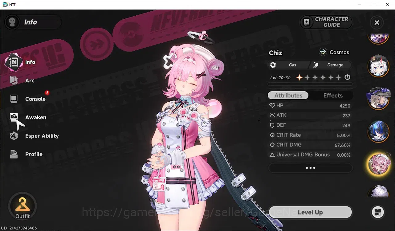 Neverness to Everness Accounts GLOBAL SEA|HL46|TL31|11S-Class 16