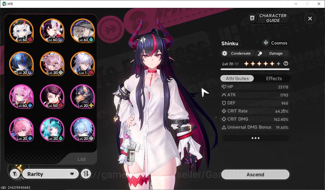 Neverness to Everness Accounts GLOBAL SEA|HL46|TL31|11S-Class 2