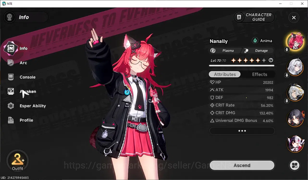 Neverness to Everness Accounts GLOBAL SEA|HL46|TL31|11S-Class 9