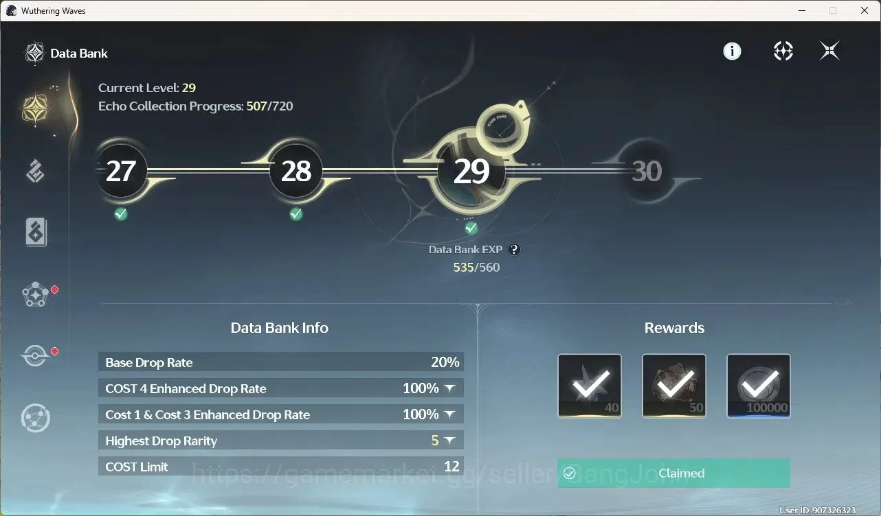 Wuthering Waves Accounts Starter SEA|UL 50|Rank 6|4 Char Limited [ Iuno,Augusta Rc1]+Sign,Shorekeeper,Mornye |1413 4