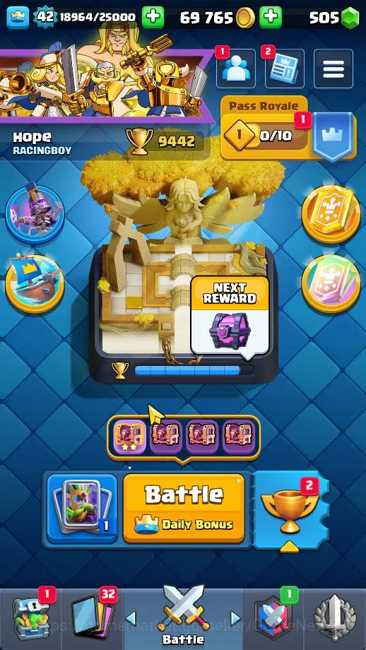 Clash Royale Midgame Lv 42|Trophy 9442|KTL 14|Limited Skin|Card 121| 1  image 1