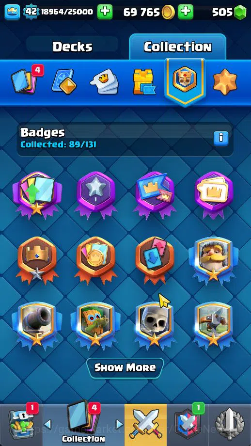 Clash Royale Accounts Midgame Lv 42|Trophy 9442|KTL 14|Limited Skin|Card 121| 1 HERO 9 EVO 8 Champ 21 Legendary 33 Epic 30 18