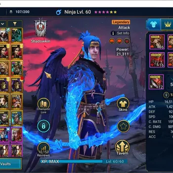 Raid: Shadow Legends Accounts Mid-Game Lv 40|1M PWR|20 Legend(Ninja,The Cowardly