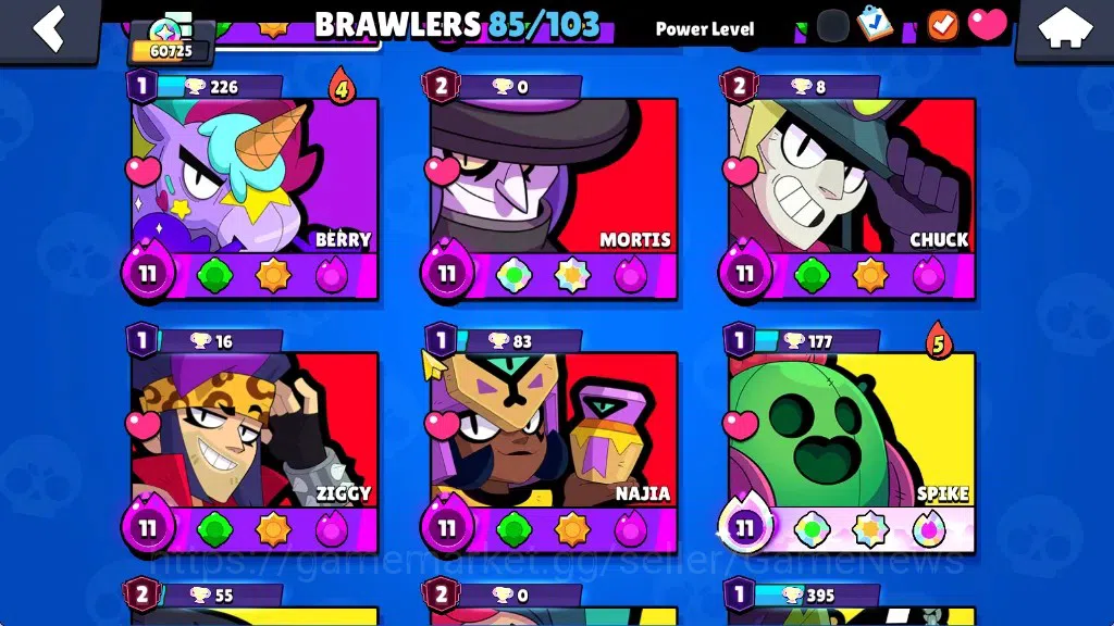 Brawl Stars Accounts 60725 Trophy|85 Brawlers 28 Max|UL Sirius&Kaze|1 H image 11