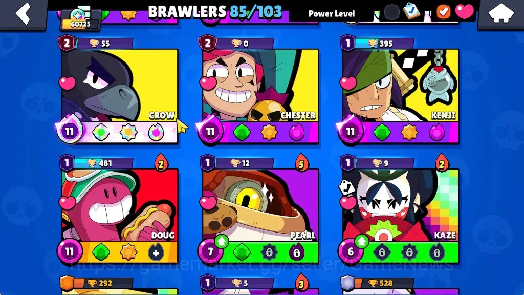 Brawl Stars Accounts 60725 Trophy|85 Brawlers 28 Max|UL Sirius&Kaze|1 H image 12