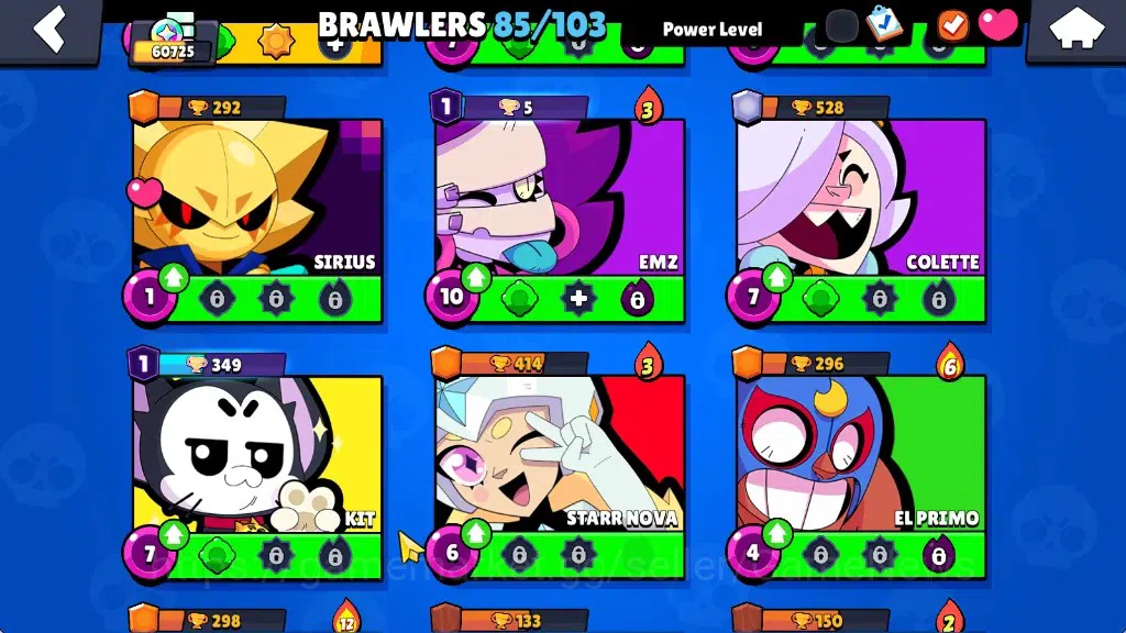 Brawl Stars Accounts 60725 Trophy|85 Brawlers 28 Max|UL Sirius&Kaze|1 H image 14