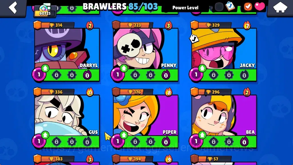 Brawl Stars Accounts 60725 Trophy|85 Brawlers 28 Max|UL Sirius&Kaze|1 H image 17