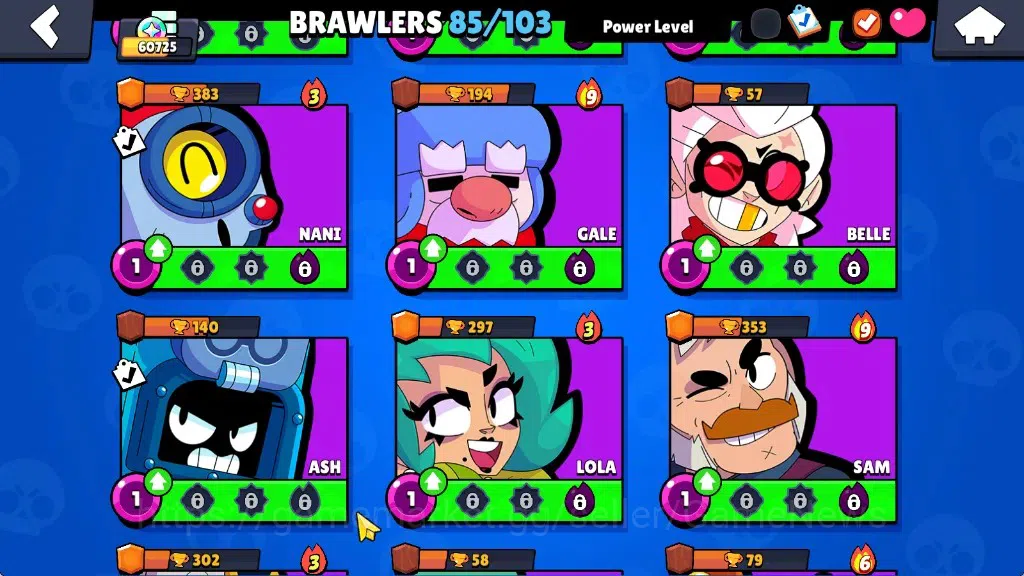 Brawl Stars Accounts 60725 Trophy|85 Brawlers 28 Max|UL Sirius&Kaze|1 H image 18