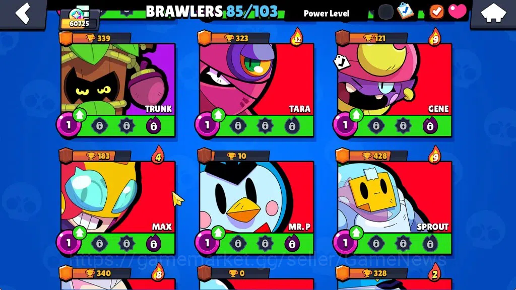 Brawl Stars Accounts 60725 Trophy|85 Brawlers 28 Max|UL Sirius&Kaze|1 H image 20