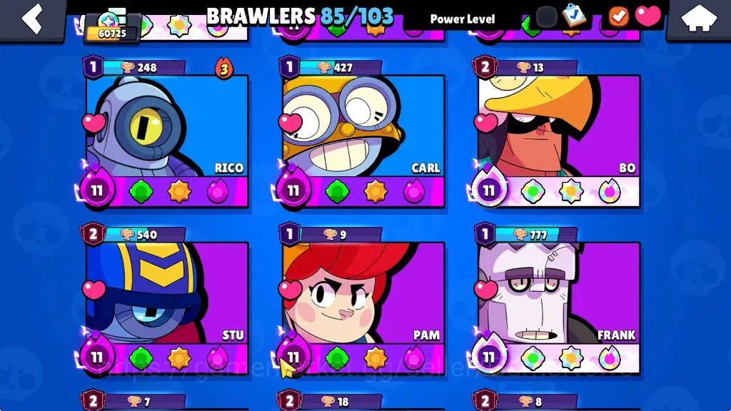 Brawl Stars Accounts 60725 Trophy|85 Brawlers 28 Max|UL Sirius&Kaze|1 H image 9