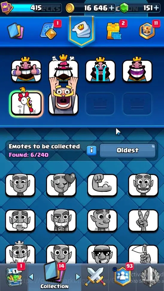 Clash Royale Accounts Lv 415|KTL 10|Trophy 3527|Card 53|Limited Skin|1 H image 12