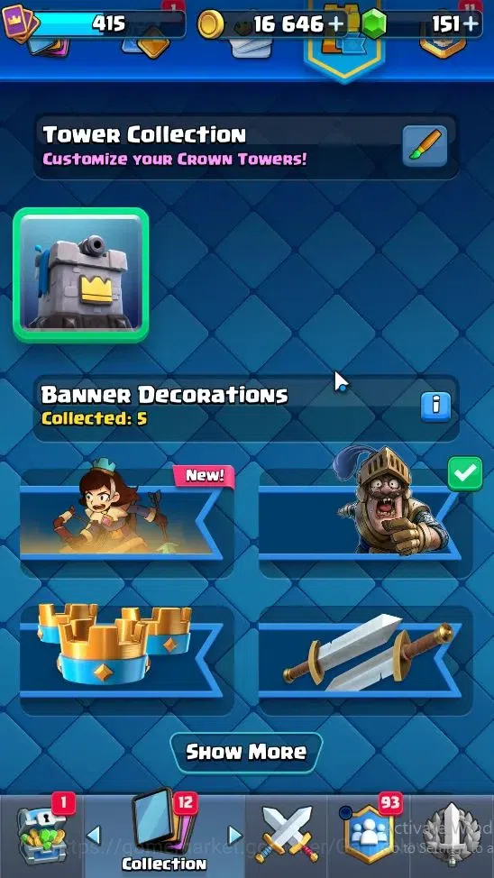 Clash Royale Accounts Lv 415|KTL 10|Trophy 3527|Card 53|Limited Skin|1 H image 13