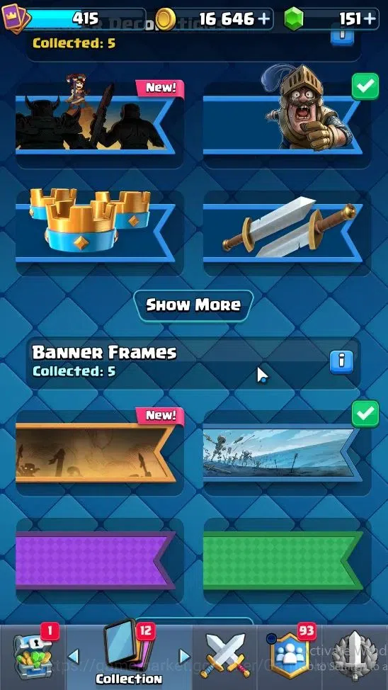 Clash Royale Accounts Lv 415|KTL 10|Trophy 3527|Card 53|Limited Skin|1 H image 14