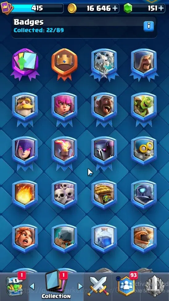 Clash Royale Accounts Lv 415|KTL 10|Trophy 3527|Card 53|Limited Skin|1 H image 15