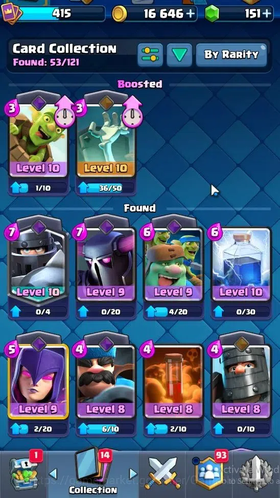 Clash Royale Accounts Lv 415|KTL 10|Trophy 3527|Card 53|Limited Skin|1 H image 5